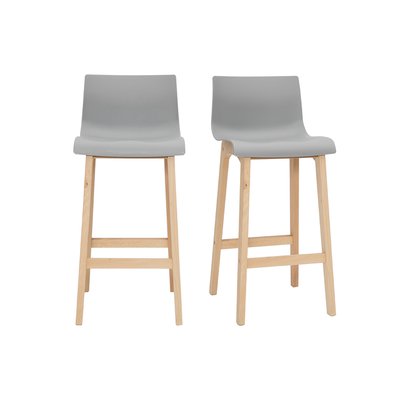 Tabourets de bar design bois H65 cm (lot de 2) NEW SURF MILIBOO