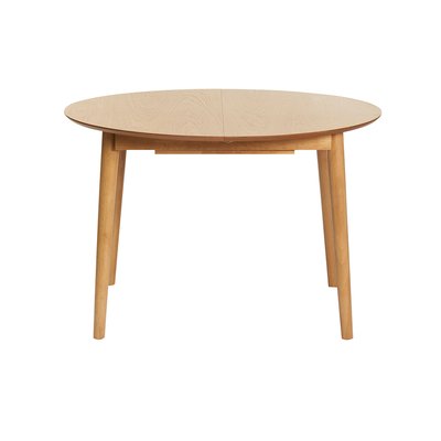 Table extensible rallonges intégrées ronde en bois clair chêne L115-154 cm EGO MILIBOO