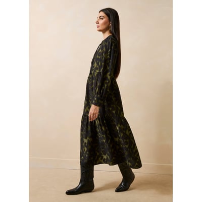 Robe longue ample manches longues imprimée LA FEE MARABOUTEE