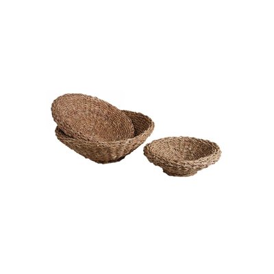 Corbeilles rondes en jonc naturel (lot de 3) AUBRY GASPARD