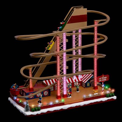 Village de Noël grand huit animé musical 25 LED + transfo FEERIC LIGHTS & CHRISTMAS