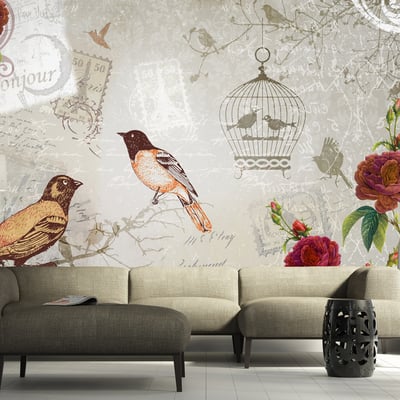 Papier peint intissé panoramique Vintage et Retro Good morning EDEN