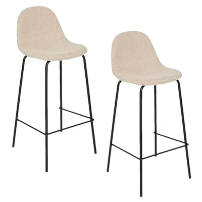 Lot de 2 tabourets de bar VLADI TOILINUX