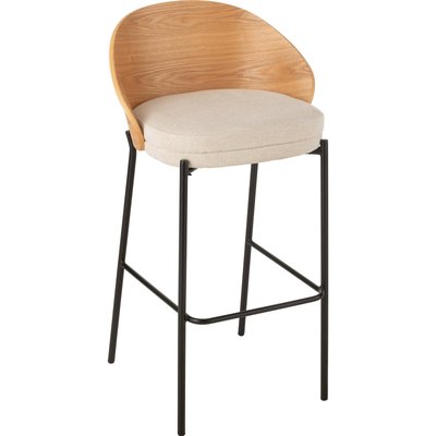 Chaise de bar élégante en bois naturel et métal  confortable RECOLLECTION