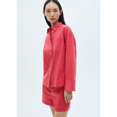 Chemise coton mélangé rayures MANGO