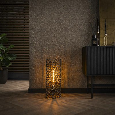 Lampadaire décoratif en métal effet toile H 61 cm RALF PIER IMPORT
