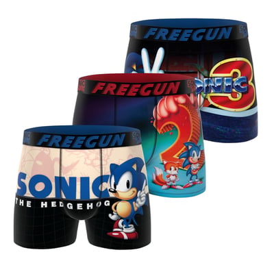 Lot De 3 Boxers Sonic FREEGUN