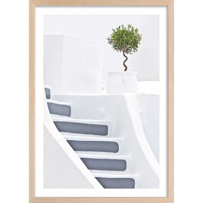 Poster escalier blanc paros HEXOA