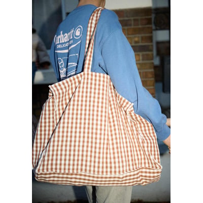 Sac week-end en coton, VICHY GABRIELLE PARIS