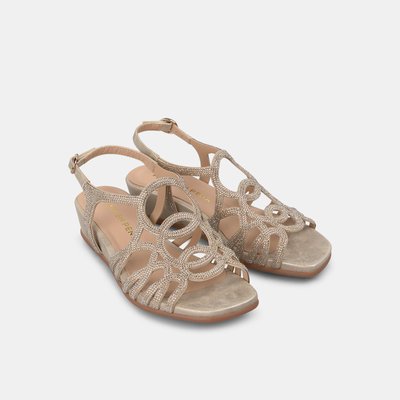 Sandales compensées à brides entrelacées et fermoir boucle ALMA EN PENA