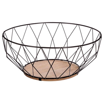 Corbeille ronde en métal design losange ESSENTIELS 5FIVE SIMPLY SMART