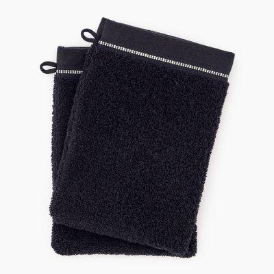 Lot de 2 gants de toilette, 15x21cm, en coton BIO GOTS MONOPRIX MAISON