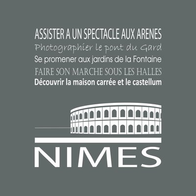 Tableau Mural Nîmes ILLUSTRATION CEANOTHE