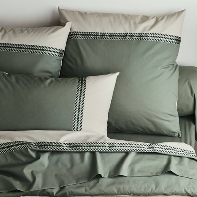 Taie d'oreiller percale Noa Kaki TRADILINGE TRADILINGE