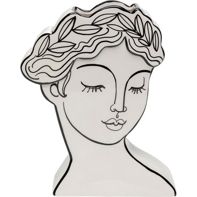 Vase Favola femme buste blanc et noir KARE DESIGN