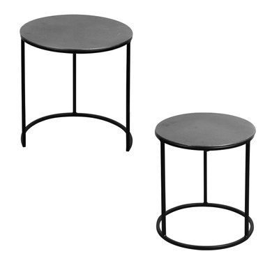 Set de 2 bouts de canapés ronds   41 et 39 cm TABLE PASSION