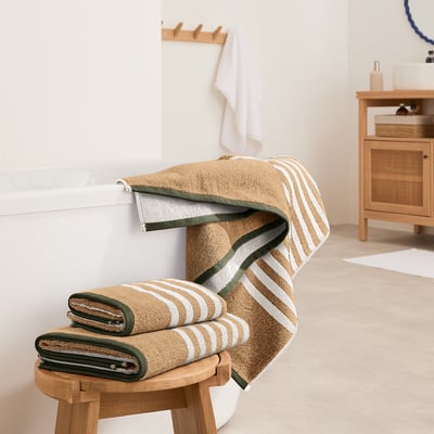 Calanques 500g/m2 Striped Cotton Bath Sheet LA REDOUTE INTERIEURS