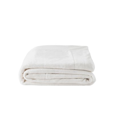 Plaid polaire OSLO CARRE BLANC