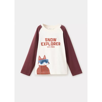 T-shirt coton détail imprimé MANGO BABY