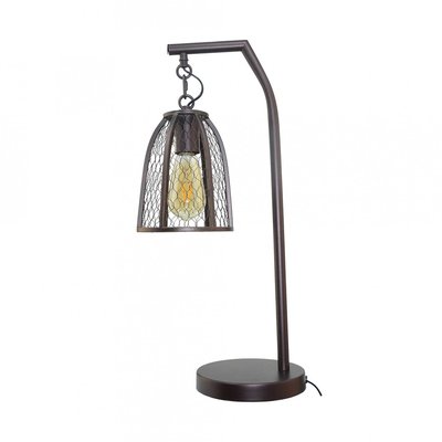 Lampe à poser en métal et métal grillagé, BAZILE C-CREATION