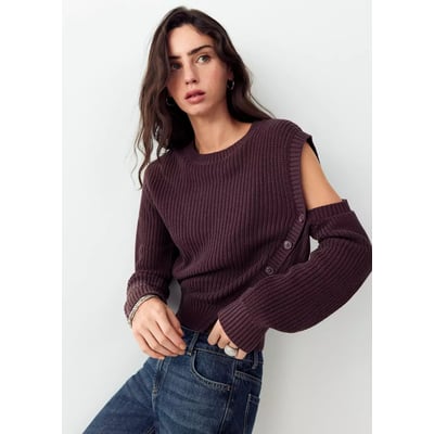 Pull en maille à découpe MANGO TEEN