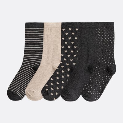 Lot de 5 paires de chaussettes fantaisie en coton LA REDOUTE COLLECTIONS