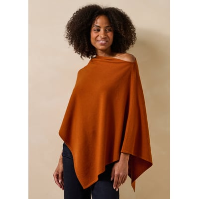 Pull cape en maille fine laine et cachemire LA FEE MARABOUTEE