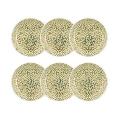 Lot de 6 assiettes creuses en grès 20,5cm, JADE NOVASTYL