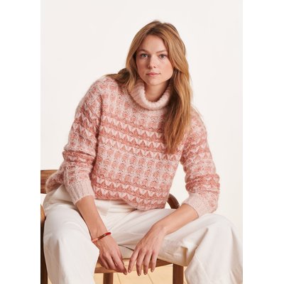 Pull en jacquard à col roulé LA FEE MARABOUTEE
