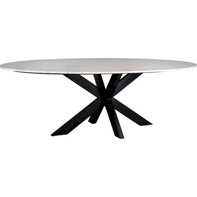 Table élégante ovale en marbre de Carrare RECOLLECTION
