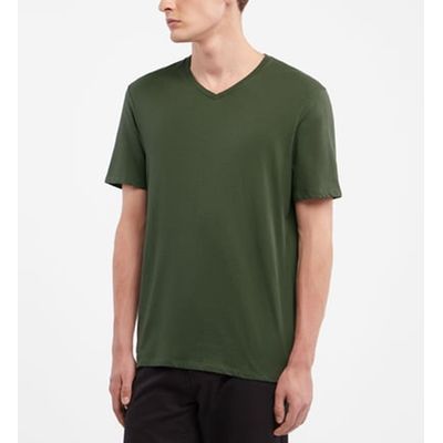 T-shirt Sishev Uni Col V Coton Bio GALERIES LAFAYETTE
