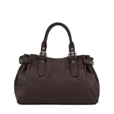 Sac bowling en cuir grainé URBAN PRINCESS SILVER OH MY BAG