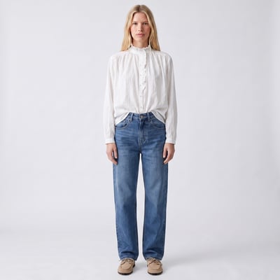 Chemise femme col officier froncé manches longues SALINA ARTLOVE