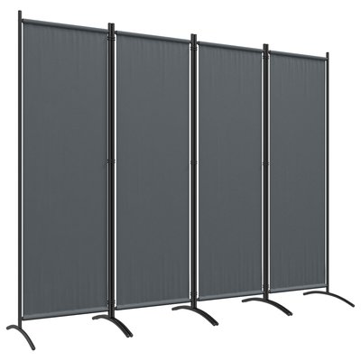 Brise-vue paravent sur pied séparateur 4 panneaux 221 x 172 cm OUTSUNNY
