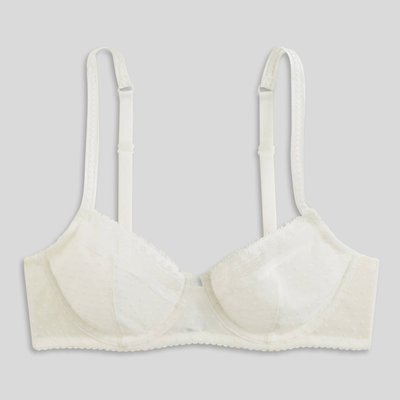 Soutien-gorge corbeille balconnet ADELE en tulle flocké MONOPRIX