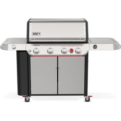 Barbecue gaz Genesis SP-435 4 brûleurs réchaud latéral thermomètre digital sur chariot, 86x48 cm WEBER