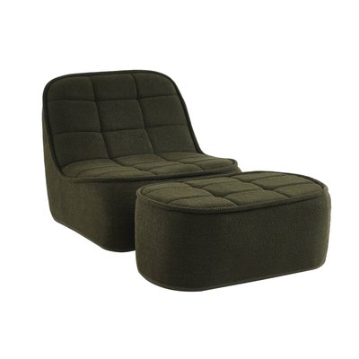 Chauffeuse bouclette texturée 1 place + repose pieds BONI SWEEEK