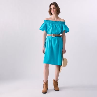 Robe courte à encolure bardot LIU JO