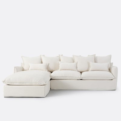 Hoekbank in mêlee polyester, linkerhoek, Odna LA REDOUTE INTERIEURS
