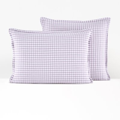 Taie d'oreiller en lin lavé, Acélie Lilas LA REDOUTE INTERIEURS