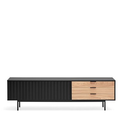 Meuble TV 2 portes, 3 tiroirs en bois L180cm - SIERRA TEULAT