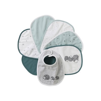 Lot de 7 bavoirs naissance en coton bio* vertbaudet VERTBAUDET