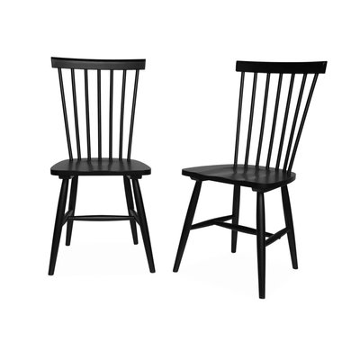 Chaise à barreaux bois d'hévéa (lot de 2) ROMIE SWEEEK