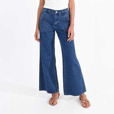 Straight Wide Leg Jeans in Mid Rise MOLLY BRACKEN