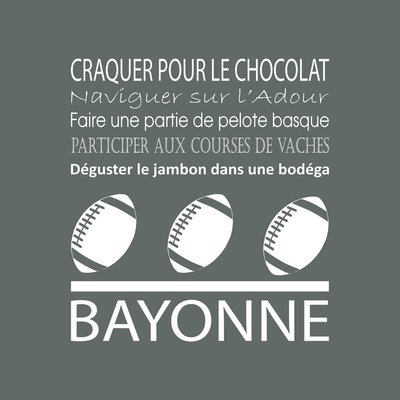 Tableau Mural Bayonne ILLUSTRATION CEANOTHE