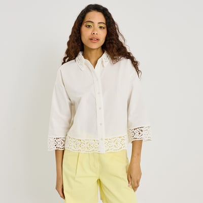 Chemise détails ajourés GRAIN DE MALICE