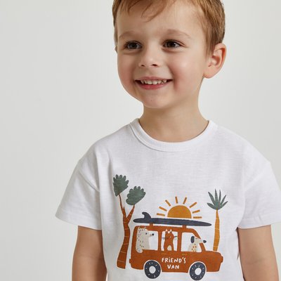 Printed Cotton T-Shirt in Slub Jersey LA REDOUTE COLLECTIONS
