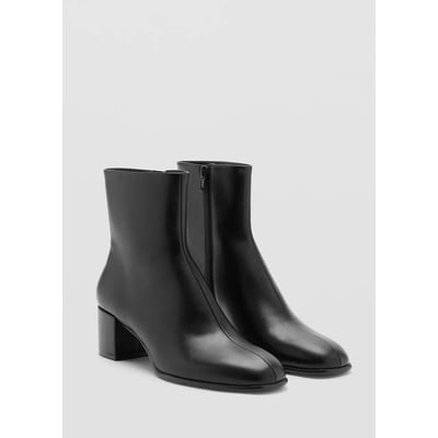 Bottines cuir synthétique à talon large MANGO
