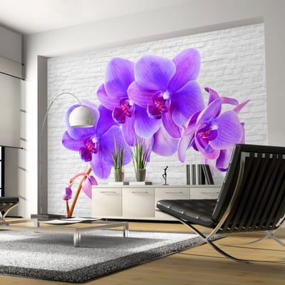 Papier peint intissé panoramique Fleurs Violet excitation EDEN