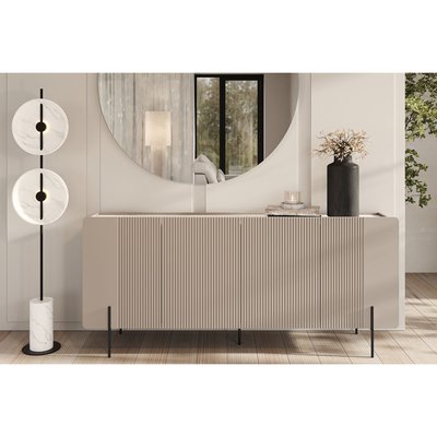 Buffet bas en panneaux de particules et MDF 4 portes 200 cm, MATHILDE BOBOCHIC